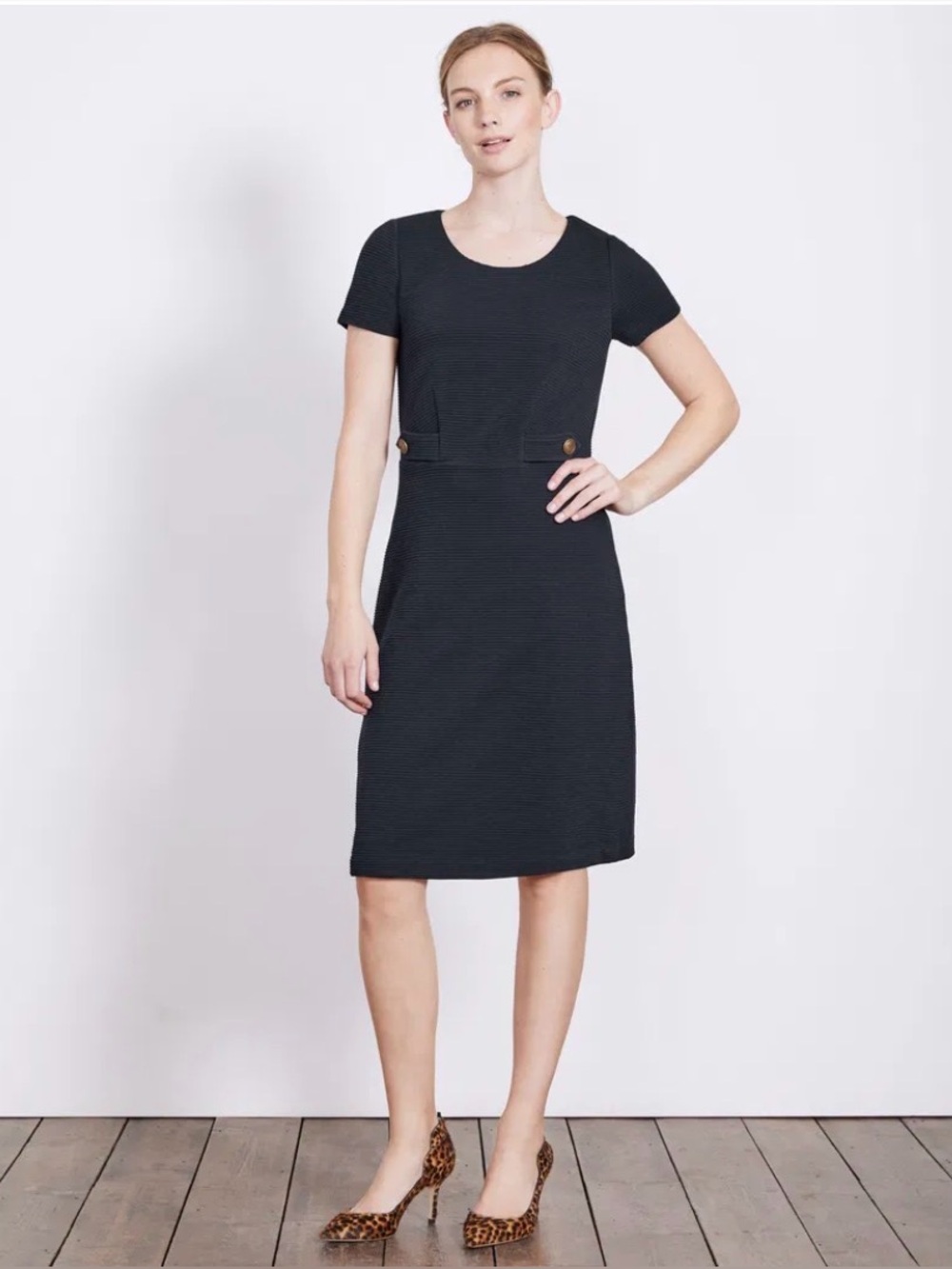 NWT Boden Cordelia Ottoman Dress size 14L dark blue